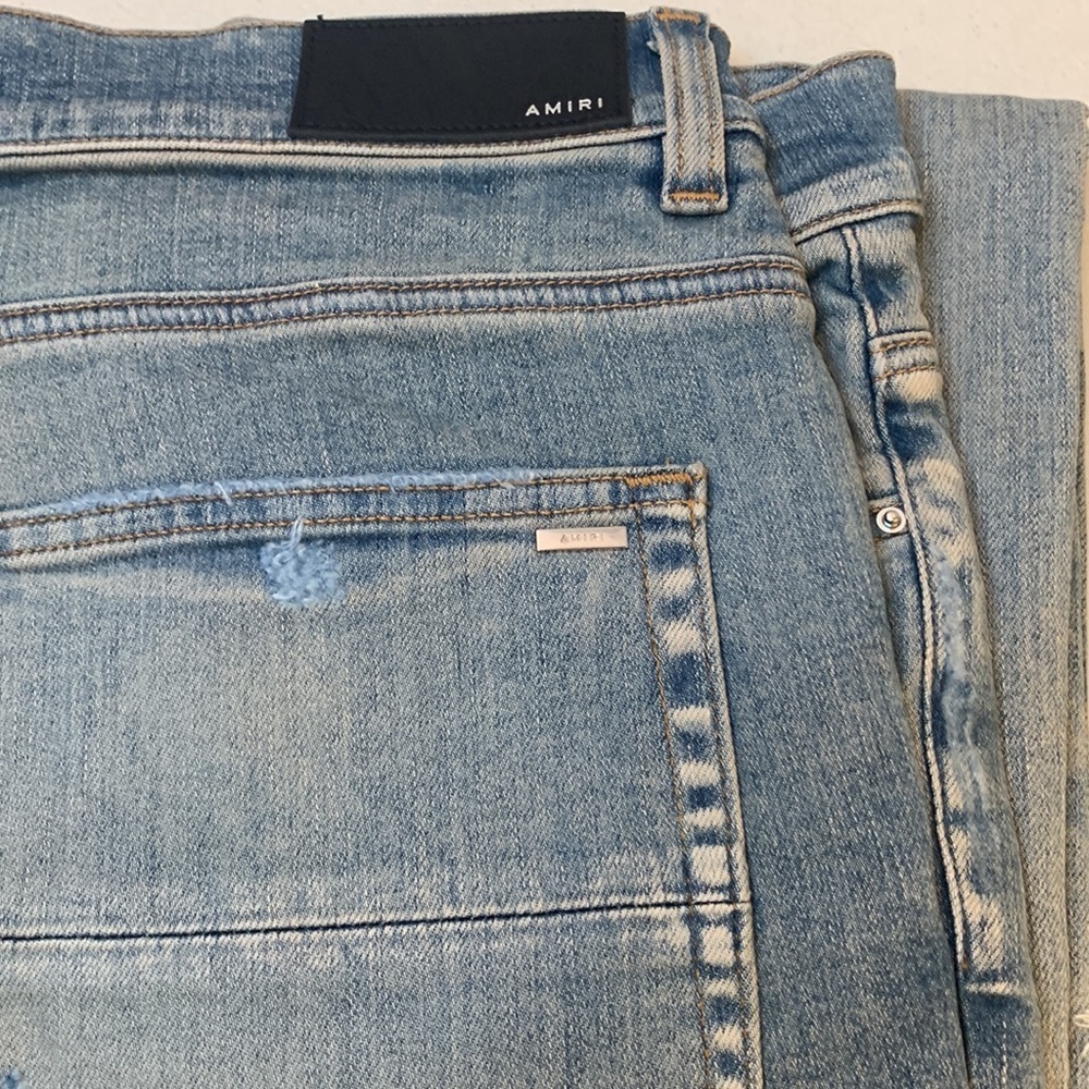 Amiri Mx1 Ultra-Suede Skinny Jeans Size 36 NWT - Picture 5 of 16
